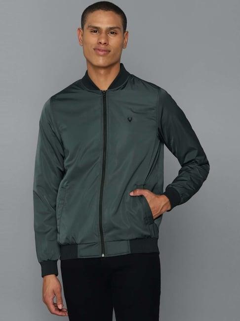 allen solly green regular fit jacket