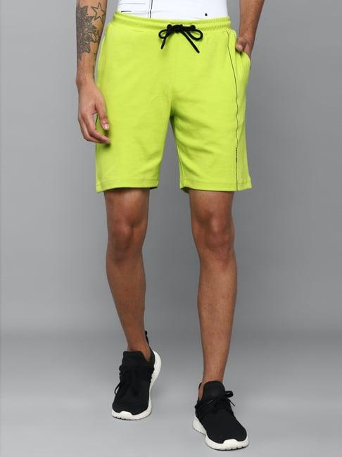 allen solly green slim fit shorts