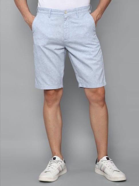 allen solly grey cotton printed shorts