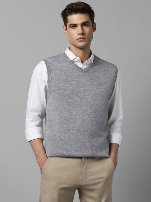 allen solly grey regular fit sweater