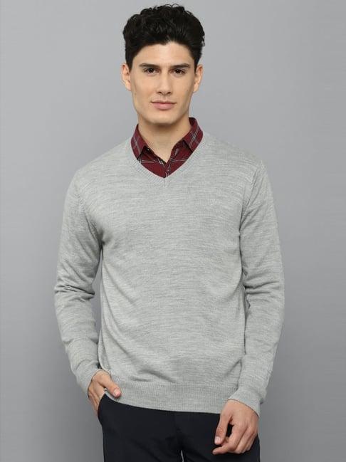 allen solly grey regular fit sweater
