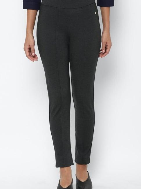 allen solly grey skinny fit trousers