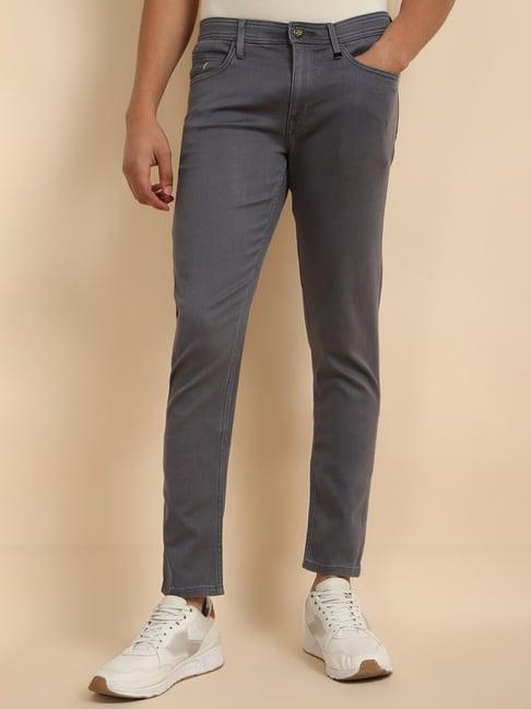 allen solly grey slim fit jeans