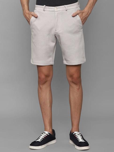 allen solly grey slim fit shorts