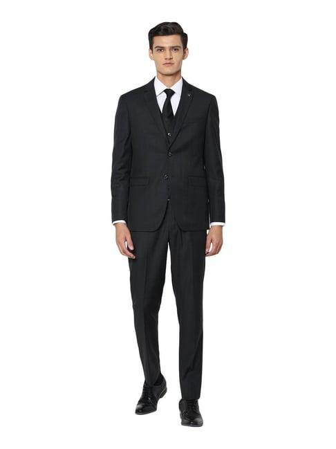 allen solly grey three piece suit