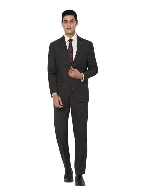 allen solly grey two piece suit