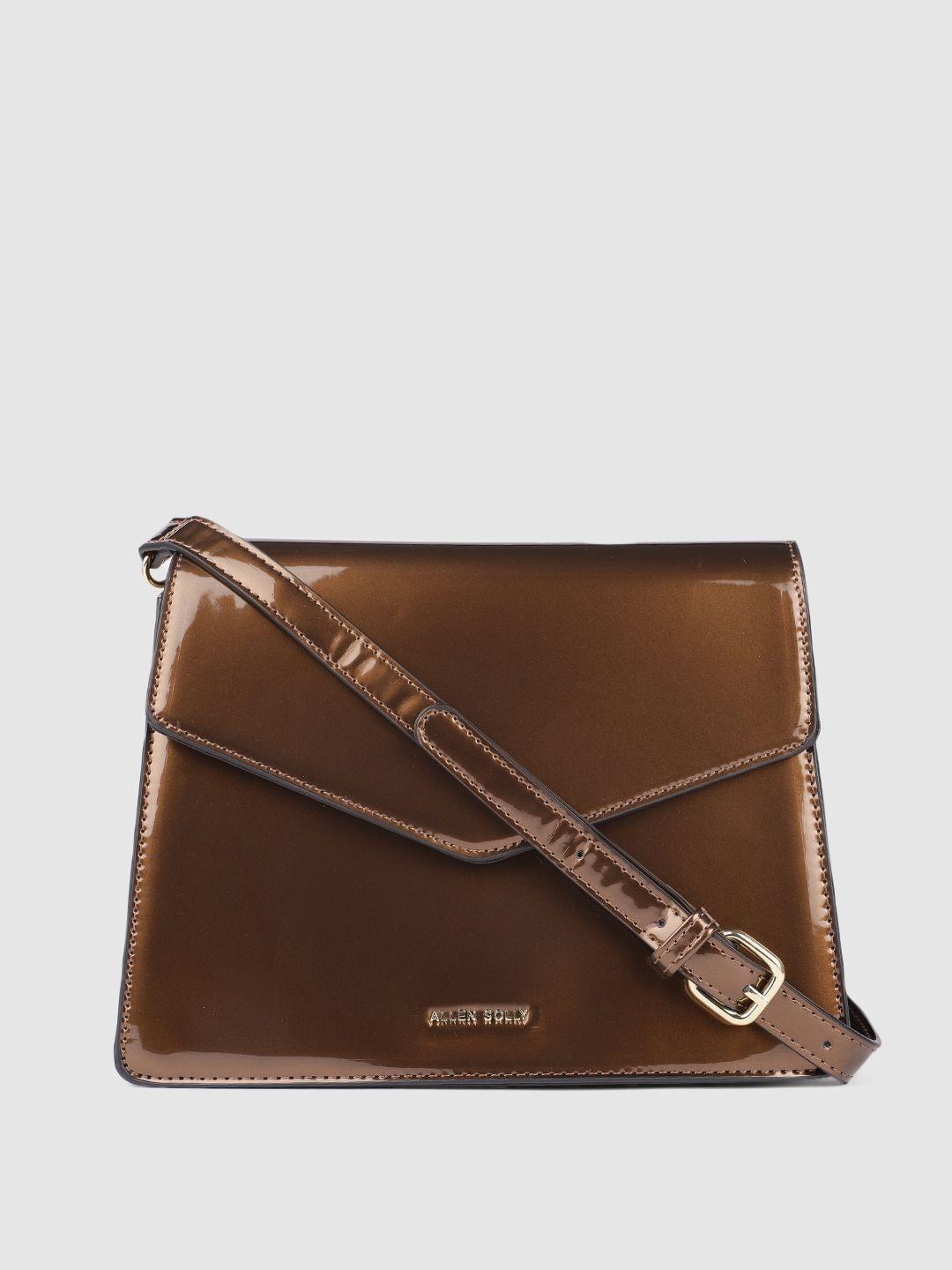 allen solly gunmetal-toned solid sling bag