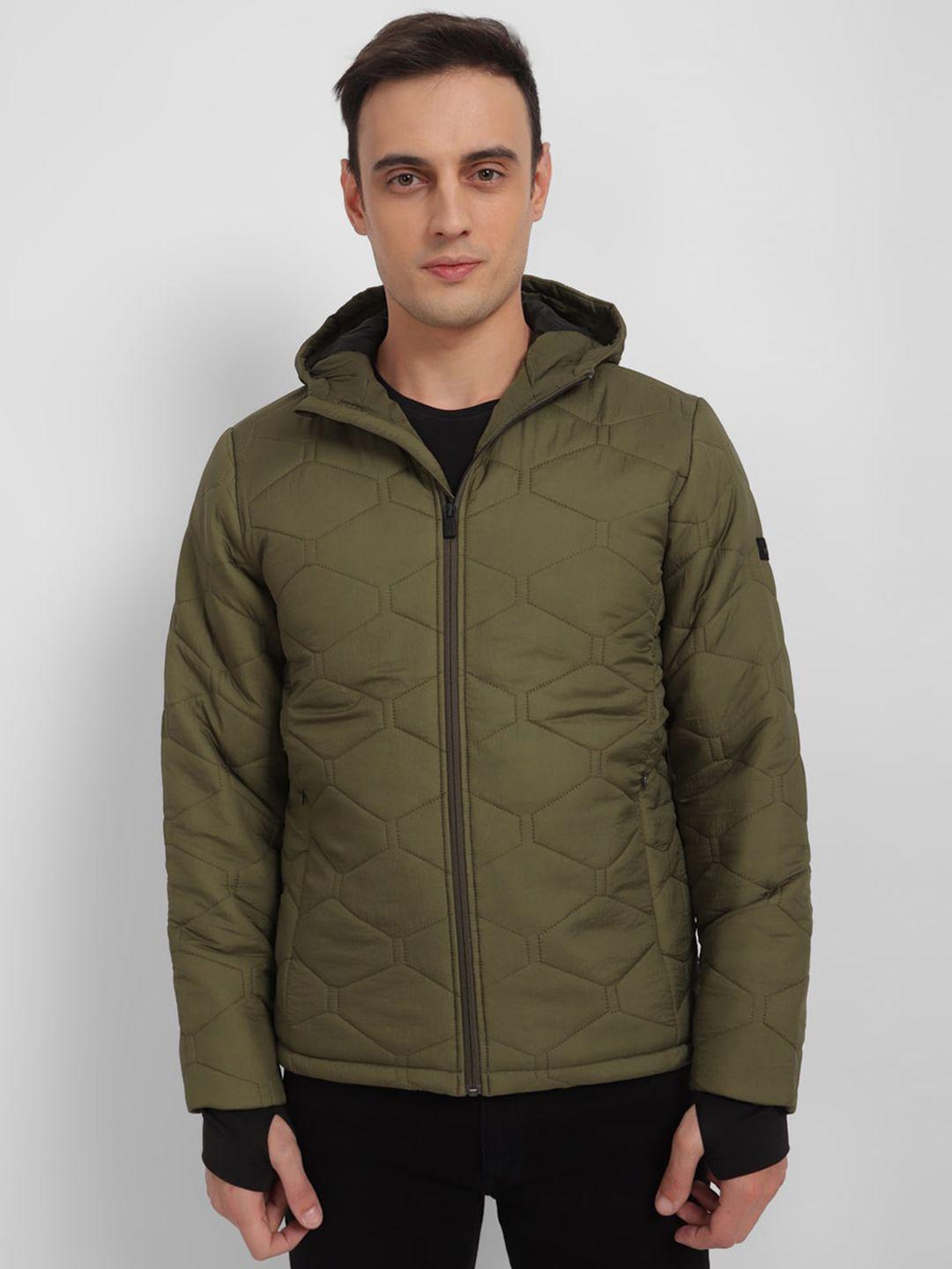 allen solly hooded pure cotton puffer jacket