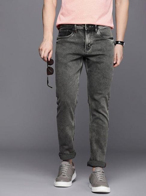 allen solly jeans grey slim fit jeans