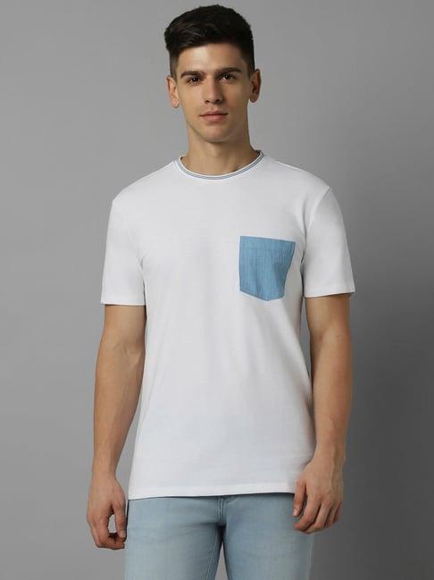 allen solly jeans white regular fit t-shirt