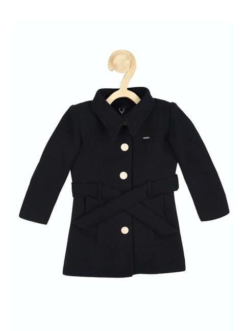 allen solly junior black regular fit full sleeves jacket