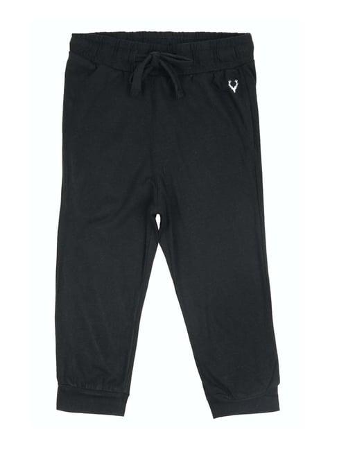 allen solly junior black regular fit joggers