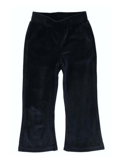 allen solly junior black regular fit trousers