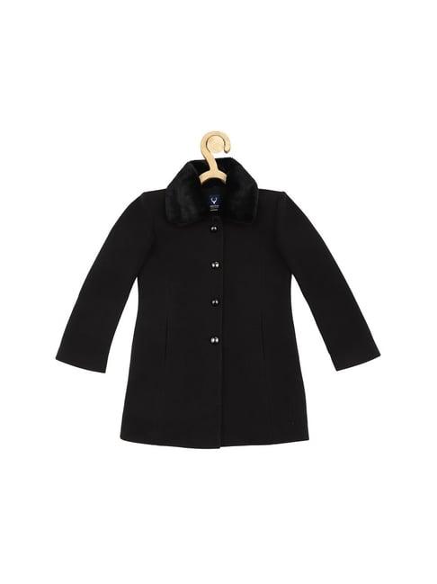 allen solly junior black solid full sleeves jacket