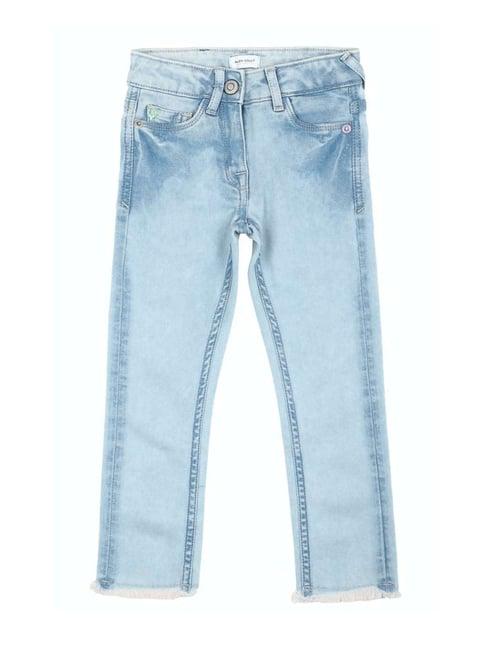 allen solly junior blue cotton regular fit jeans