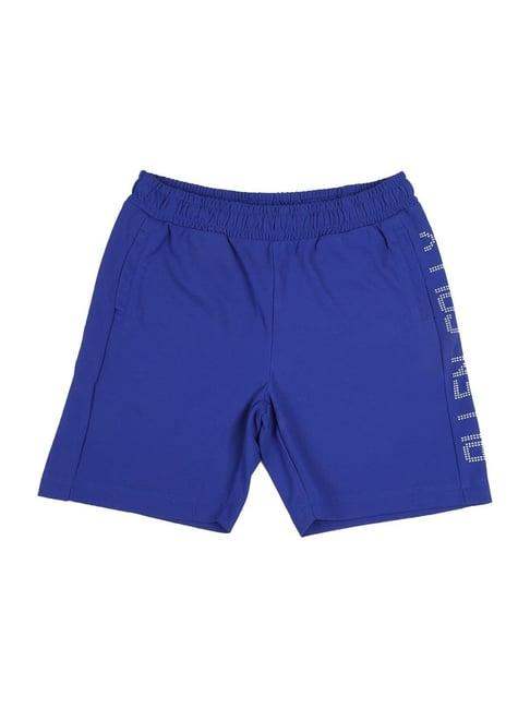 allen solly junior blue printed shorts