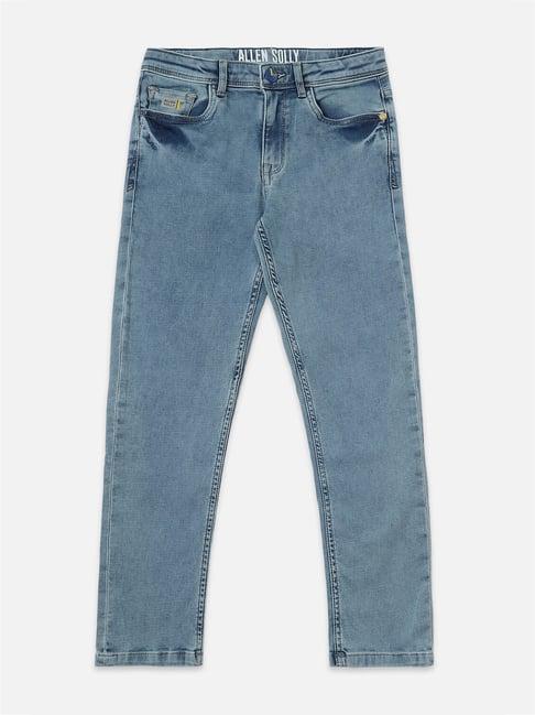 allen solly junior blue solid jeans