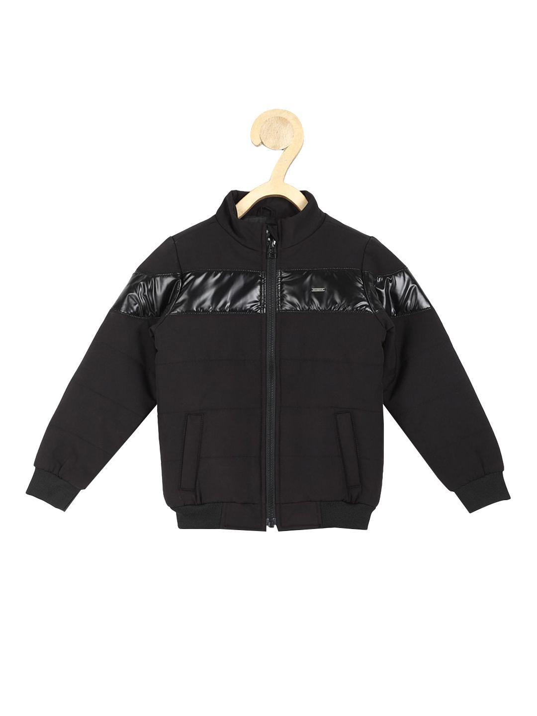 allen solly junior boys black crop puffer jacket
