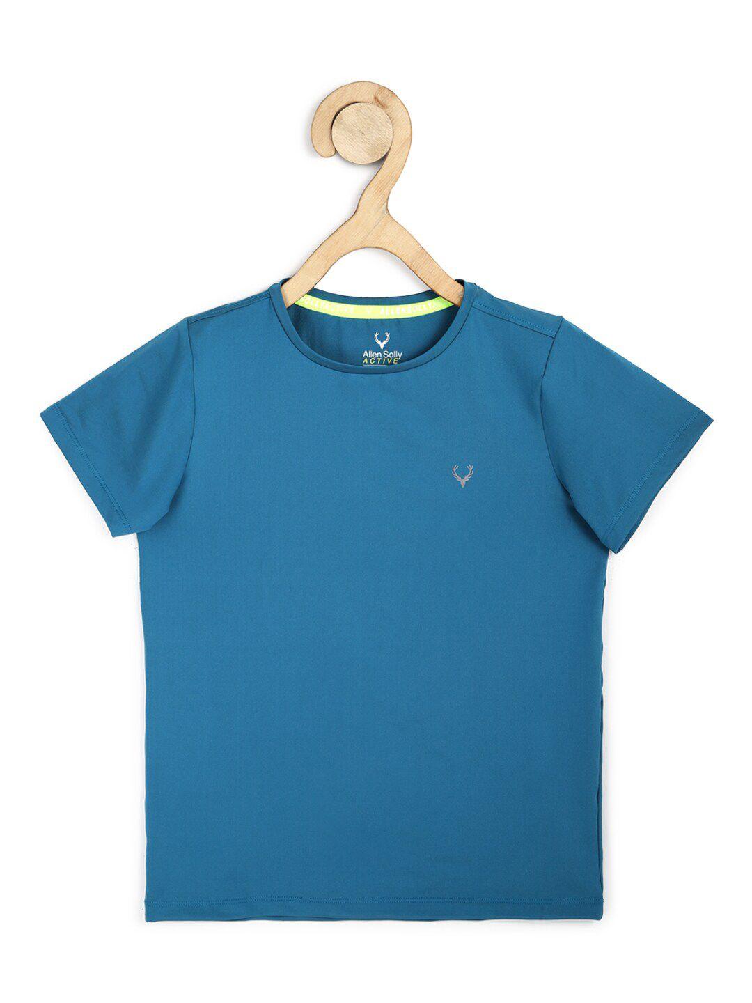 allen solly junior boys blue applique t-shirt