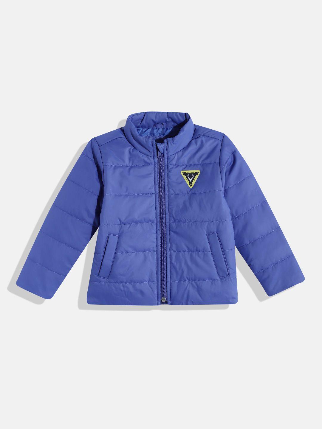 allen solly junior boys blue solid padded jacket