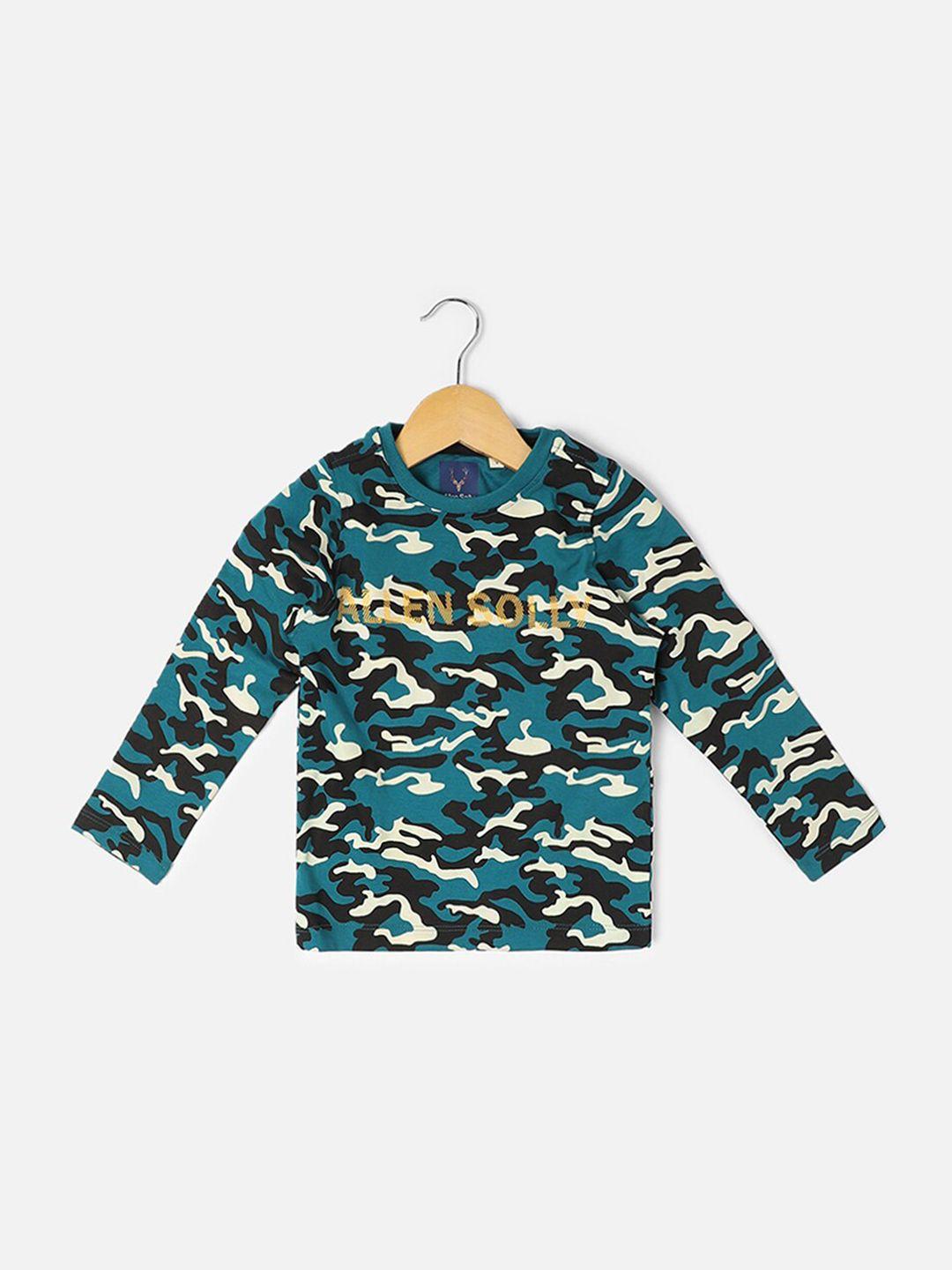 allen solly junior boys camouflage printed t-shirt