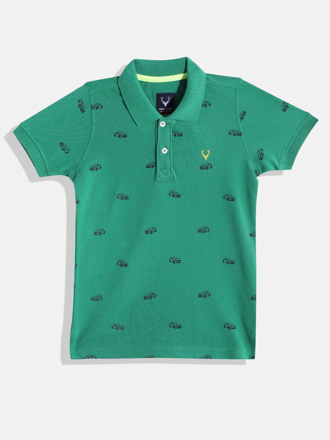 allen solly junior boys cars printed polo collar t-shirt