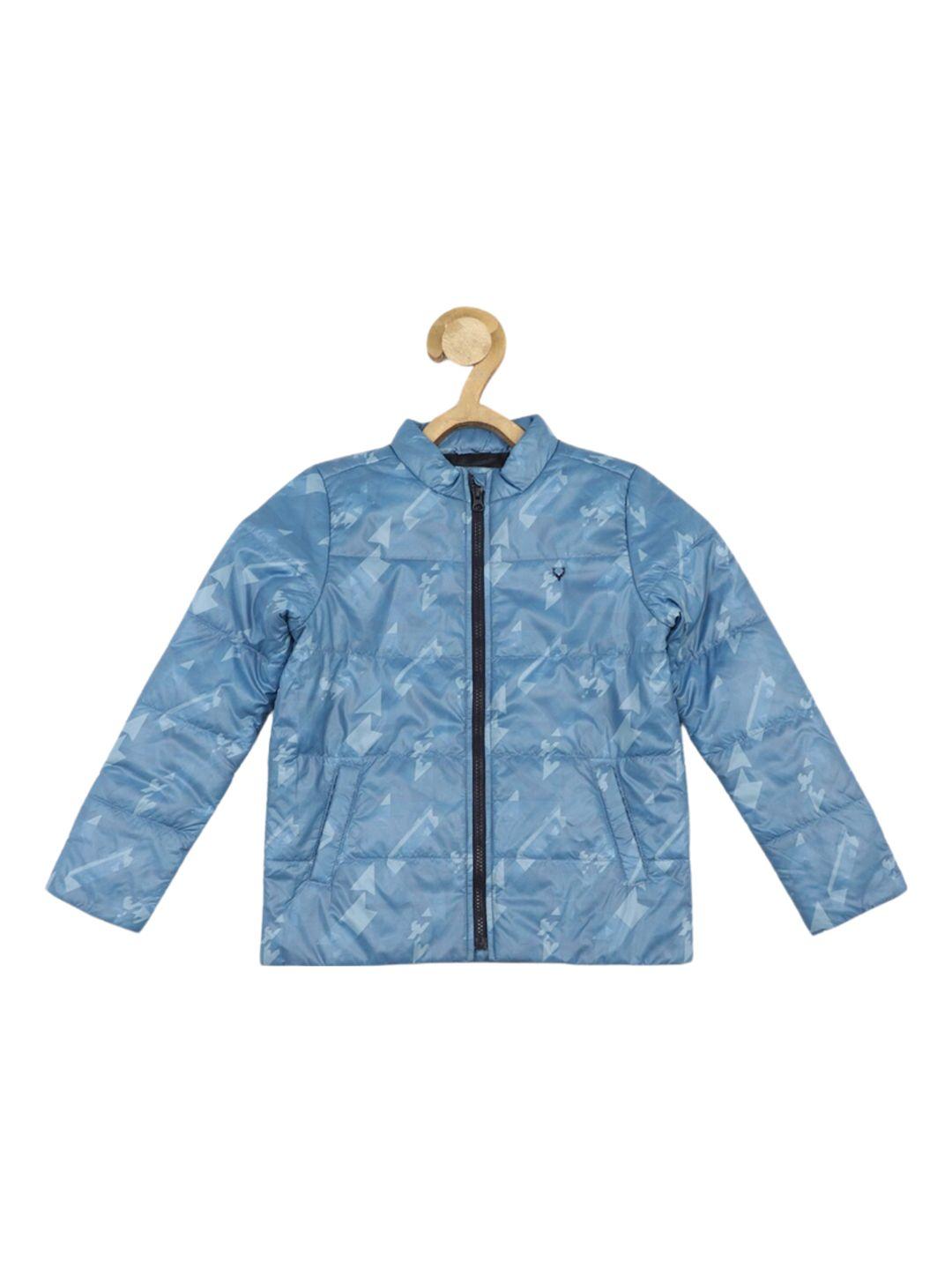 allen solly junior boys geometric printed padded jacket