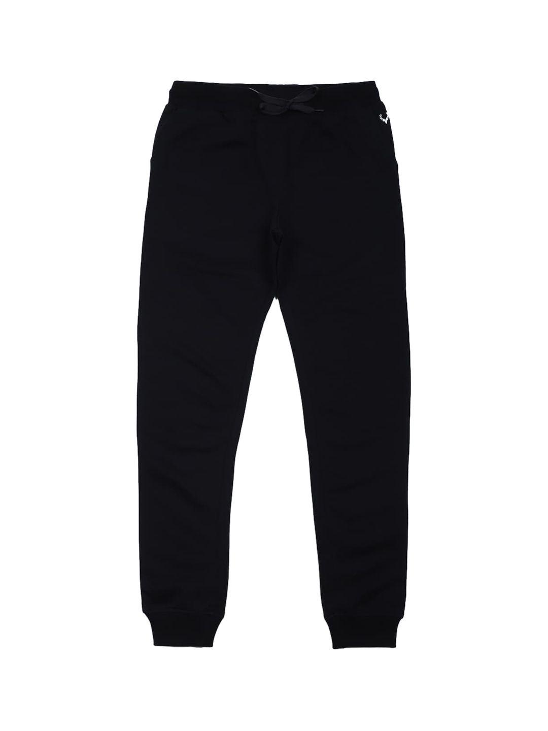 allen solly junior boys mid-rise flat-front cotton joggers trousers