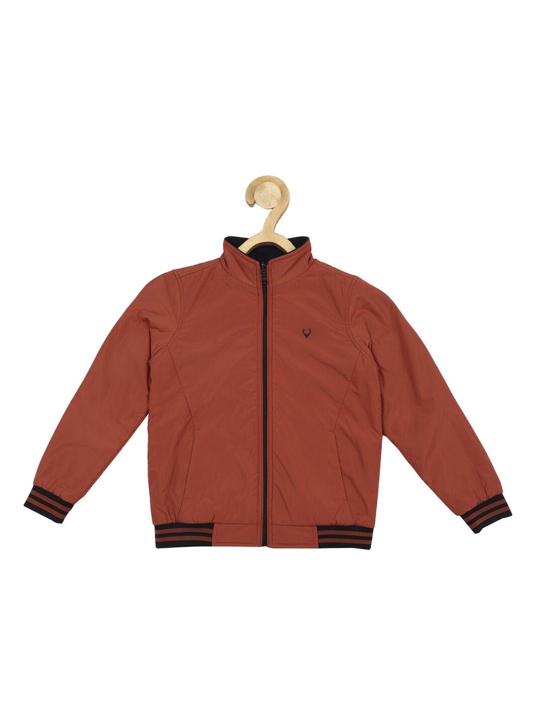 allen solly junior boys mock collar cotton bomber jacket