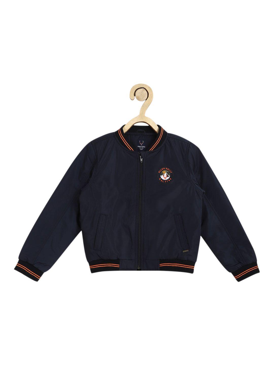 allen solly junior boys navy blue bomber jacket