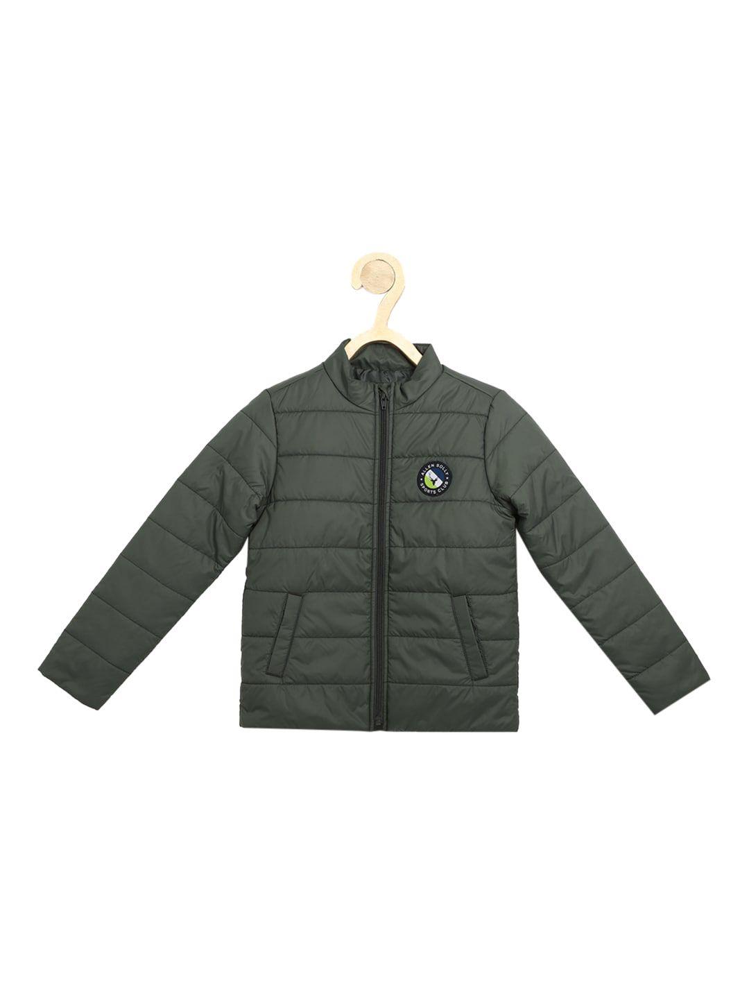 allen solly junior boys olive green padded jacket