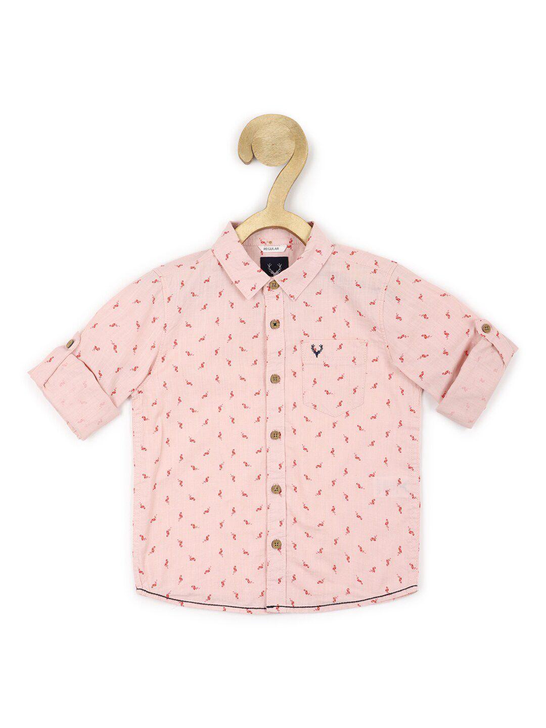 allen solly junior boys printed casual cotton shirt