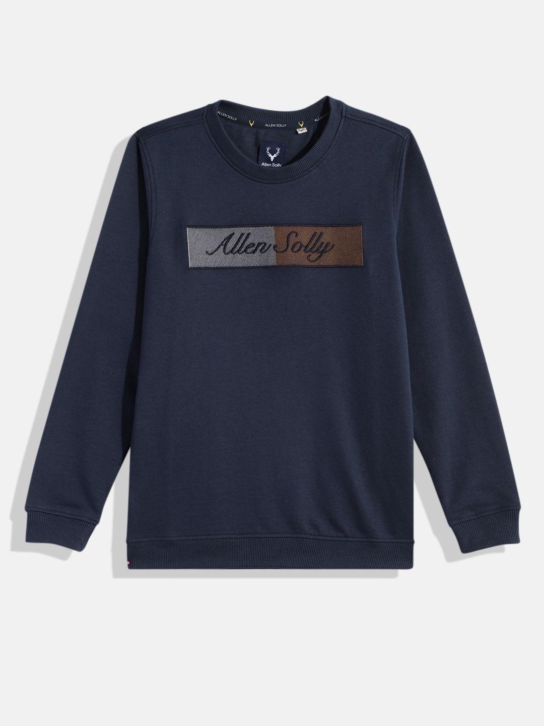 allen solly junior boys printed pure cotton sweatshirt