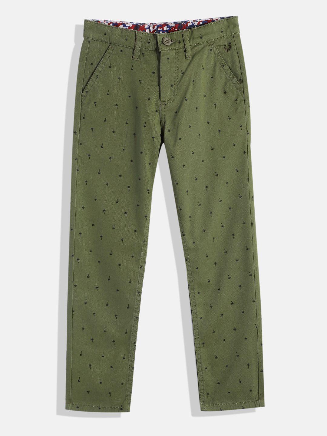 allen solly junior boys tropical printed trousers