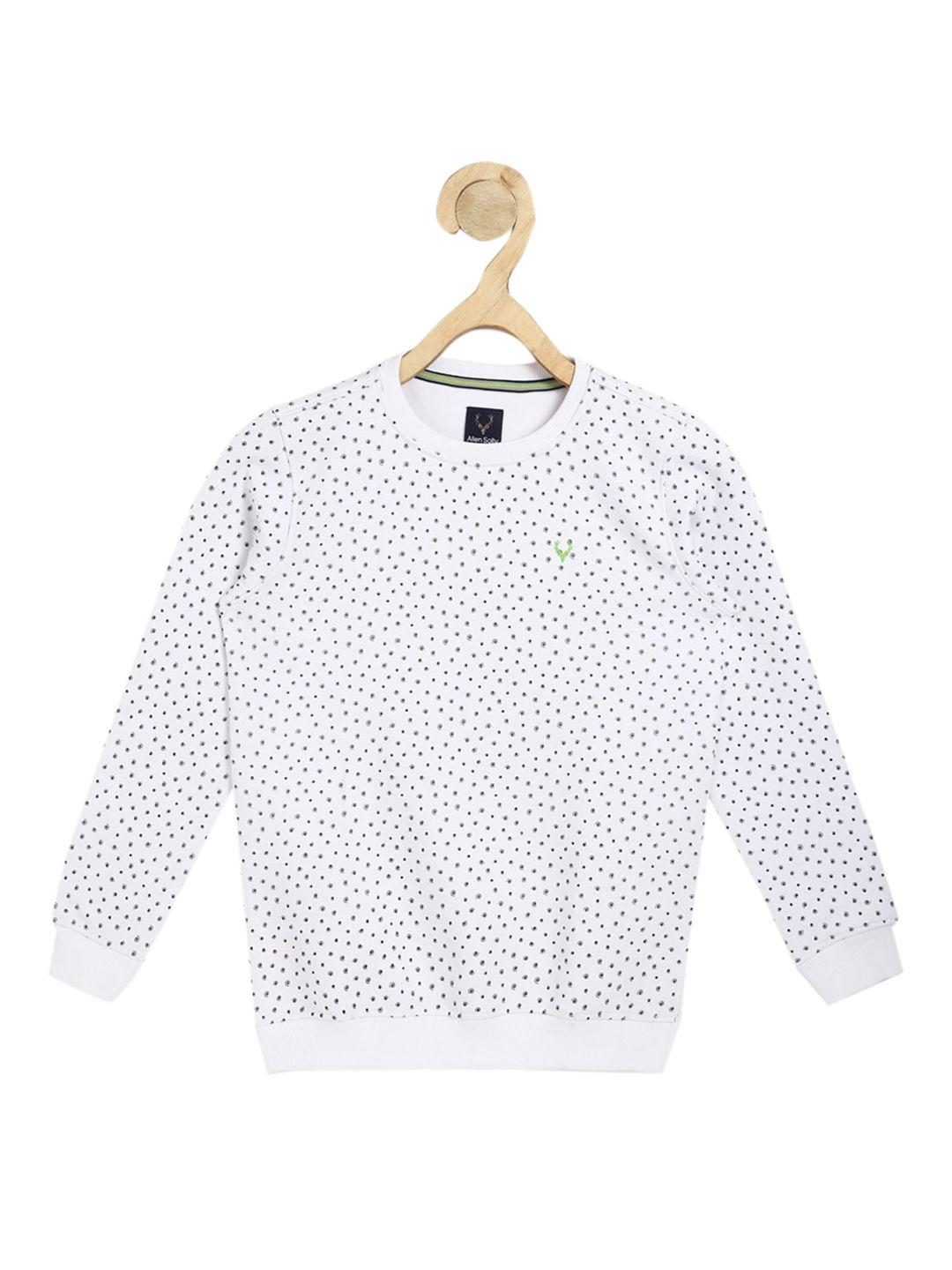 allen solly junior boys white printed sweatshirt