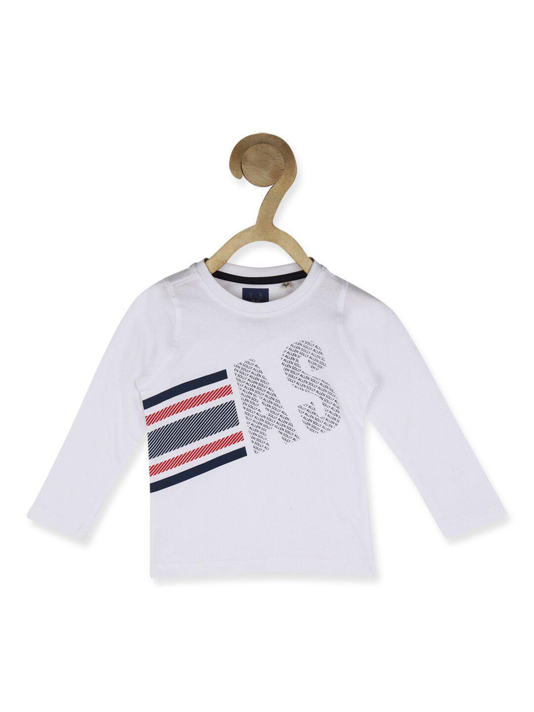 allen solly junior boys white typography printed t-shirt