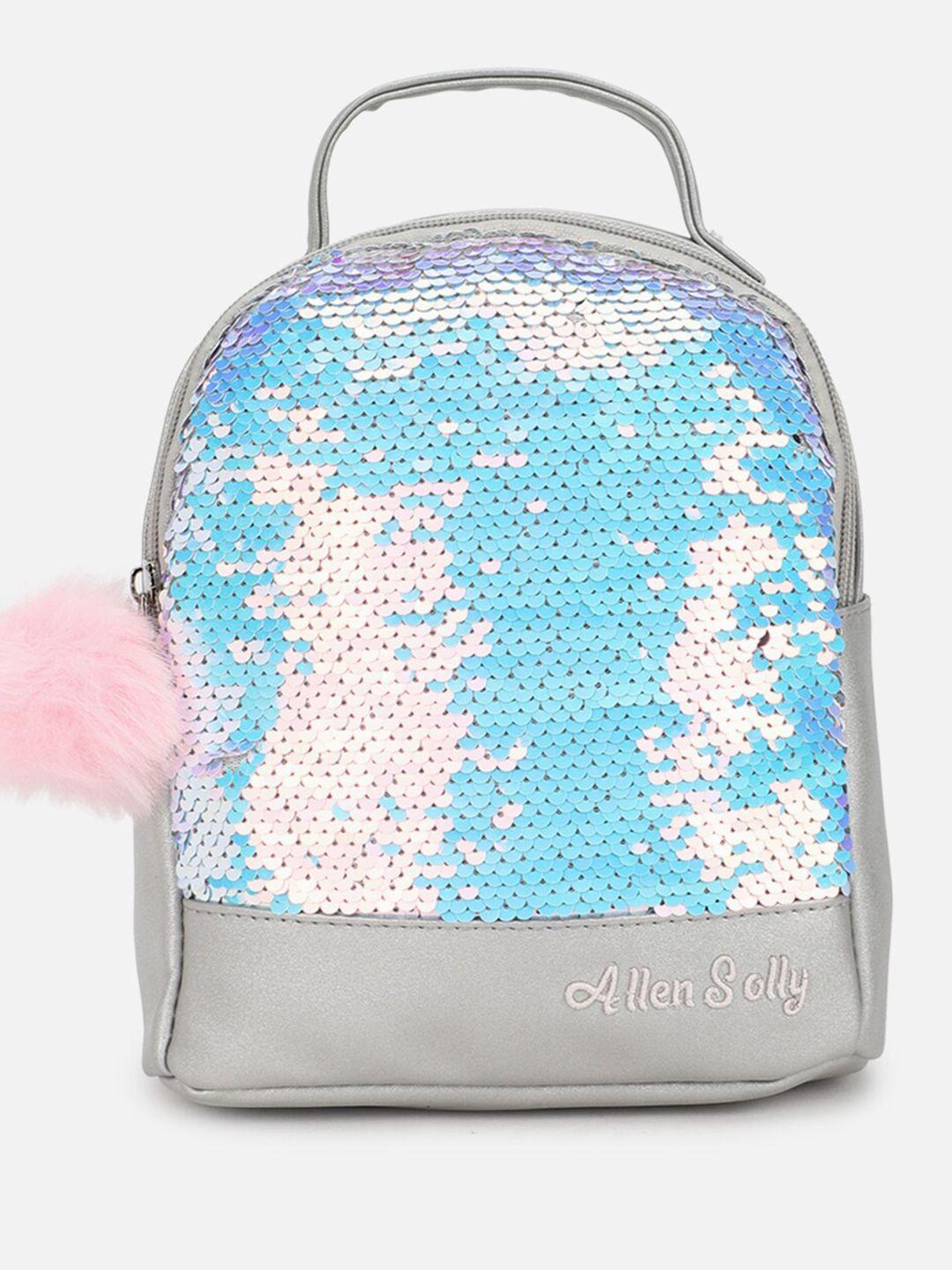 allen solly junior girls textured embellished backpack