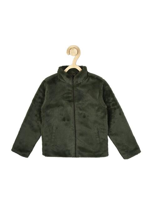 allen solly junior green regular fit full sleeves jacket