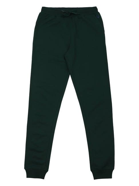 allen solly junior green solid joggers