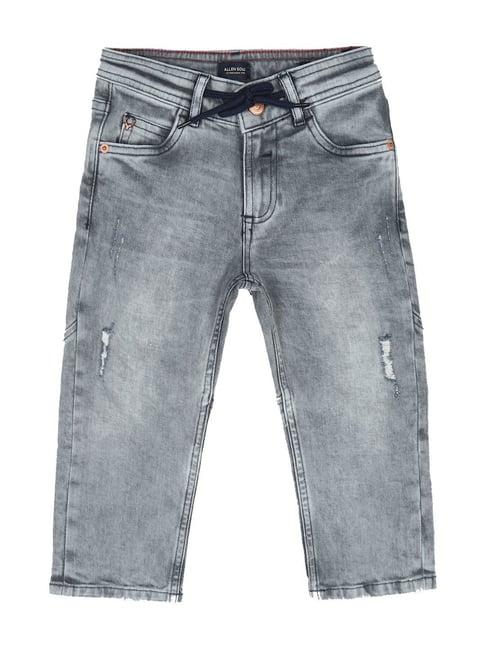 allen solly junior grey cotton regular fit jeans