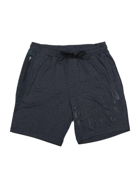 allen solly junior grey regular fit shorts