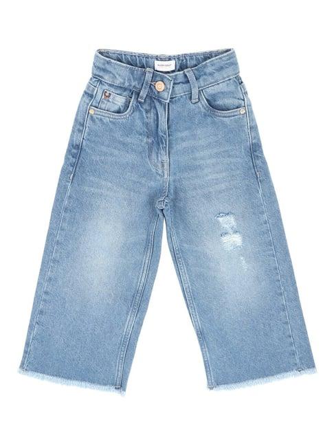 allen solly junior light blue distressed jeans
