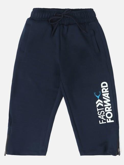 allen solly junior navy printed trousers