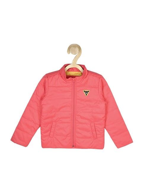 allen solly junior pink regular fit full sleeves jacket