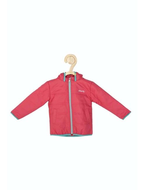 allen solly junior pink regular fit full sleeves jacket