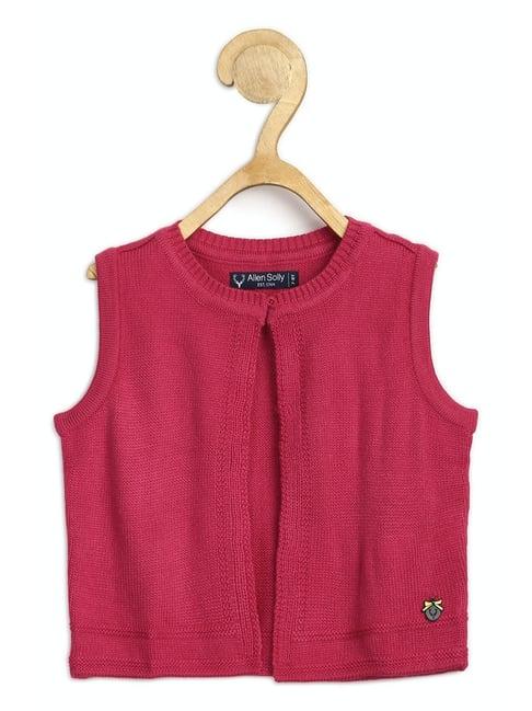 allen solly junior pink solid sweater