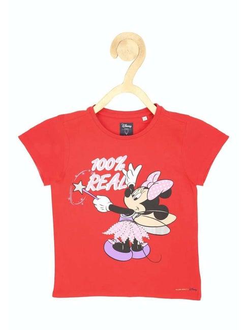 allen solly junior red cotton printed t-shirt