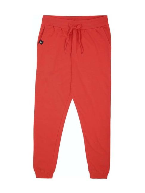 allen solly junior red cotton regular fit joggers