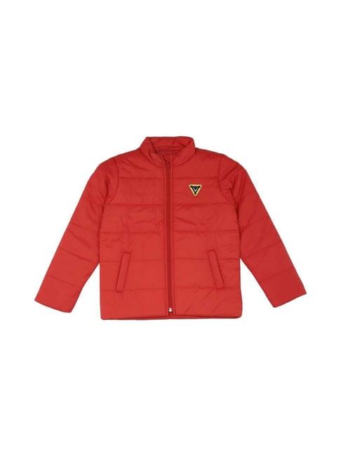 allen solly junior red regular fit full sleeves jacket