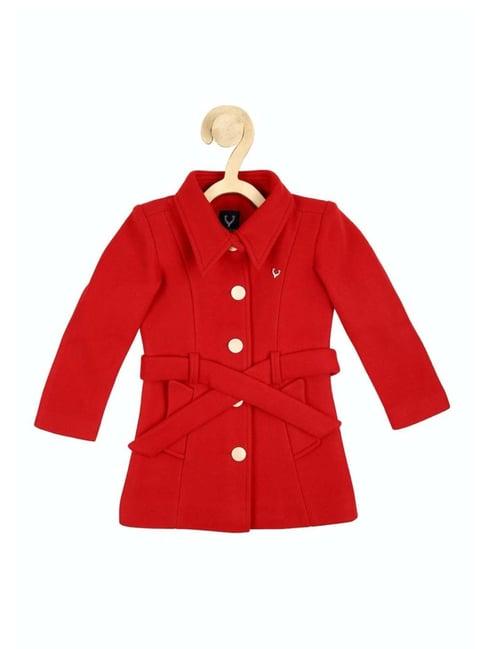 allen solly junior red regular fit full sleeves jacket